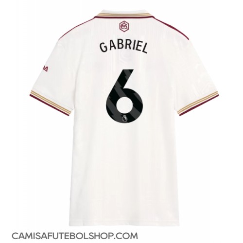 Camisa de time de futebol Arsenal Gabriel Magalhaes #6 Replicas 3º Equipamento Feminina 2025-26 Manga Curta